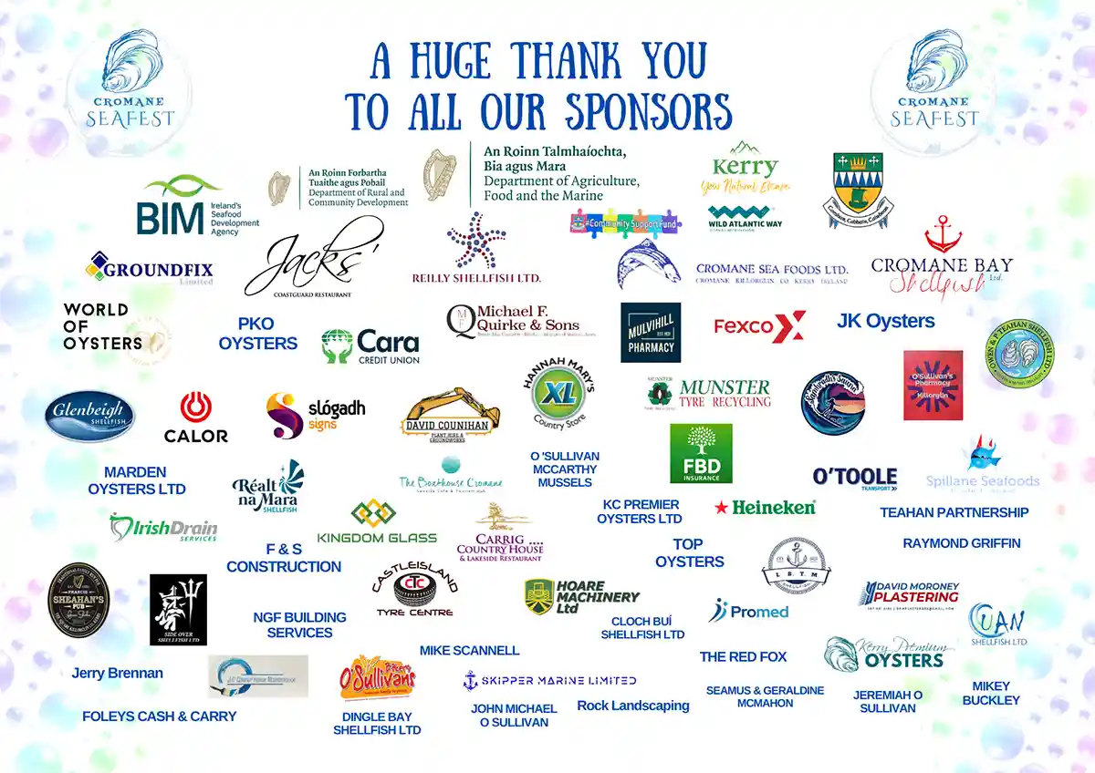 cromane seafest sponsors 2026